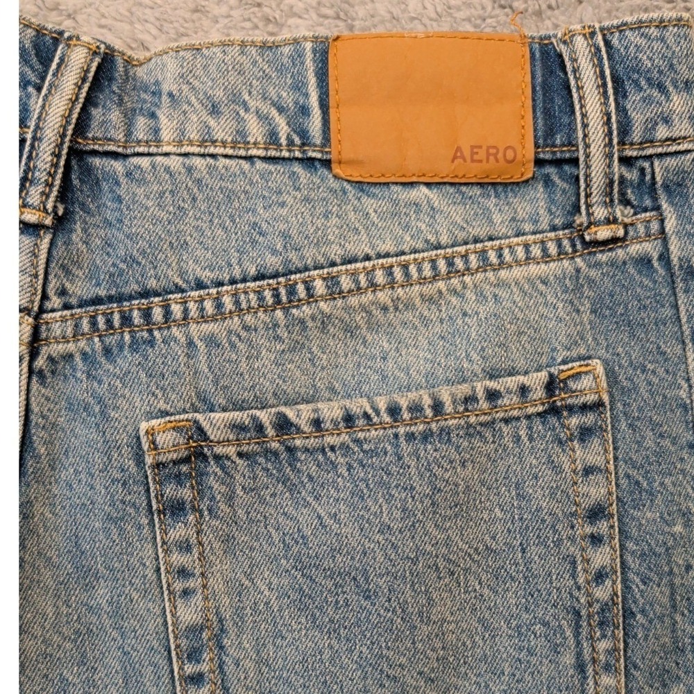 Aeropostale Barrel Blue Jean Womens Size 8 (Act 32x37) Wide Leg Denim NWT - Picture 8 of 8